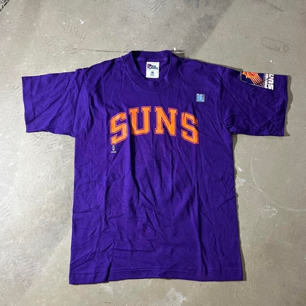1990s Phoenix Suns purple and‎ orange tee basketball Fits men's size small